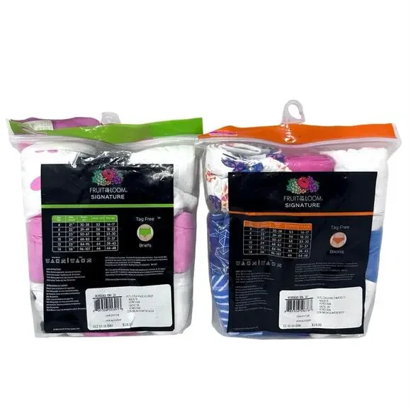 New in packages Fruit of the Loom 

girls bikini and brief under wear size 10 - Picture 6 of 7